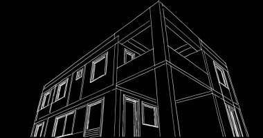 Geometrik mimari binalar tasarımı