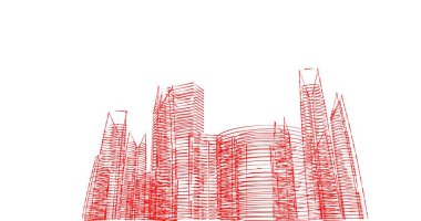 soyut mimari duvar kağıdı tasarımı, dijital konsept arkaplan