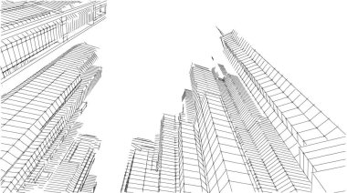 soyut mimari duvar kağıdı tasarımı, dijital konsept arkaplan