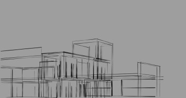 soyut mimari duvar kağıdı tasarımı, dijital konsept arkaplan