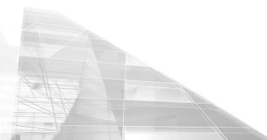 Mimari sanat konseptinde soyut çizgiler, minimum geometrik şekiller. 