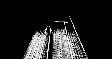 soyut mimari duvar kağıdı tasarımı, dijital konsept arkaplan