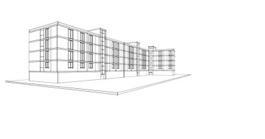soyut mimari duvar kağıdı tasarımı, dijital konsept arkaplan