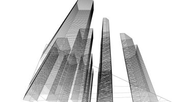 soyut mimari duvar kağıdı tasarımı, dijital konsept arkaplan