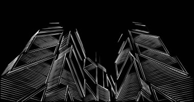 soyut mimari duvar kağıdı tasarımı, dijital konsept arkaplan