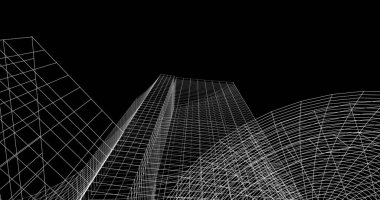 soyut mimari duvar kağıdı tasarımı, dijital konsept arkaplan