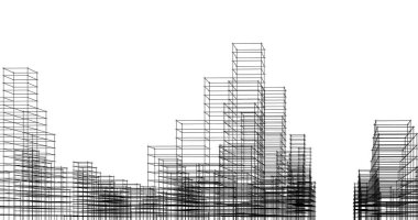 soyut mimari duvar kağıdı tasarımı, dijital konsept arkaplan