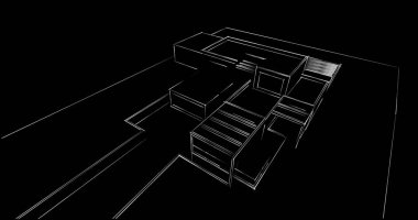 soyut mimari duvar kağıdı tasarımı, dijital konsept arkaplan