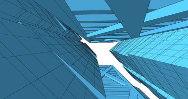 soyut mimari duvar kağıdı tasarımı, dijital konsept arkaplan