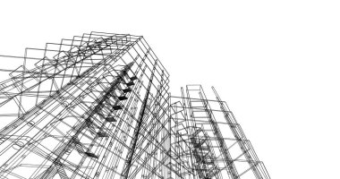 soyut mimari duvar kağıdı tasarımı, dijital konsept arkaplan