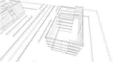 soyut mimari duvar kağıdı tasarımı, dijital konsept arkaplan