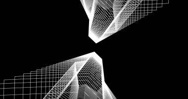 soyut mimari duvar kağıdı tasarımı, dijital konsept arkaplan