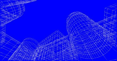 soyut mimari duvar kağıdı tasarımı, dijital konsept arkaplan