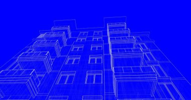 soyut mimari duvar kağıdı tasarımı, dijital konsept arkaplan