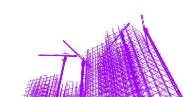 soyut mimari duvar kağıdı tasarımı, dijital konsept arkaplan