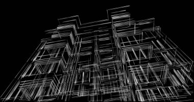 soyut mimari duvar kağıdı tasarımı, dijital konsept arkaplan