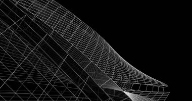 soyut mimari duvar kağıdı tasarımı, dijital konsept arkaplan