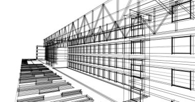 soyut mimari duvar kağıdı tasarımı, dijital konsept arkaplan