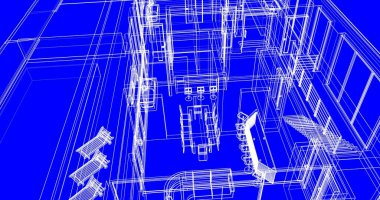 soyut mimari duvar kağıdı tasarımı, dijital konsept arkaplan