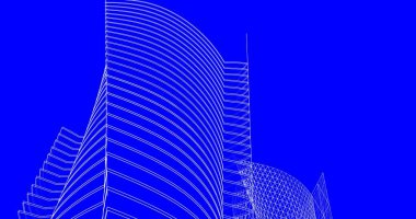 soyut mimari duvar kağıdı tasarımı, dijital konsept arkaplan