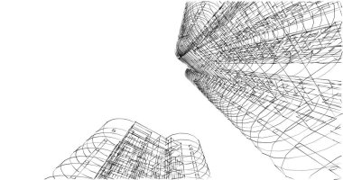 soyut mimari duvar kağıdı tasarımı, dijital konsept arkaplan