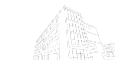 soyut mimari duvar kağıdı tasarımı, dijital konsept arkaplan