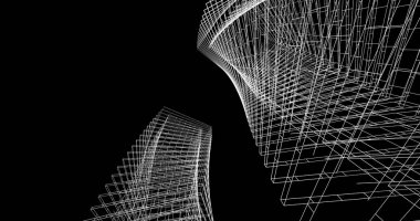 soyut mimari duvar kağıdı tasarımı, dijital konsept arkaplan