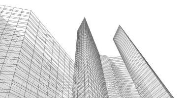 soyut mimari duvar kağıdı tasarımı, dijital konsept arkaplan