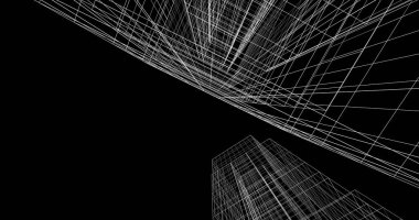 soyut mimari duvar kağıdı tasarımı, dijital konsept arkaplan