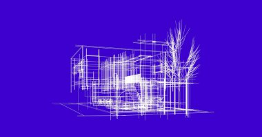 soyut mimari duvar kağıdı tasarımı, dijital konsept arkaplan