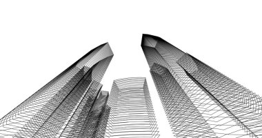 soyut mimari duvar kağıdı tasarımı, dijital konsept arkaplan