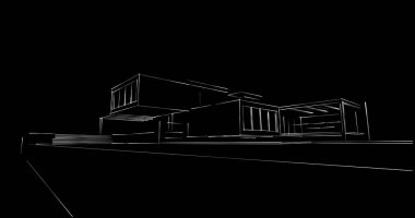 soyut mimari duvar kağıdı tasarımı, dijital konsept arkaplan