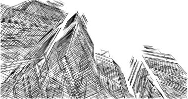 soyut mimari duvar kağıdı tasarımı, dijital konsept arkaplan