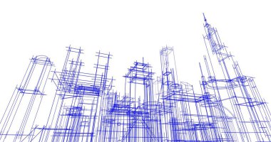 soyut mimari duvar kağıdı tasarımı, dijital konsept arkaplan