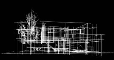 soyut mimari duvar kağıdı tasarımı, dijital konsept arkaplan