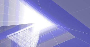 Mimari sanat konseptinde soyut çizgiler, minimum geometrik şekiller. 