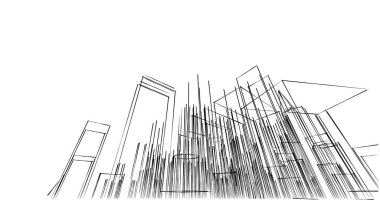 soyut mimari duvar kağıdı tasarımı, dijital konsept arkaplan