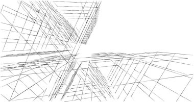 soyut mimari duvar kağıdı tasarımı, dijital konsept arkaplan