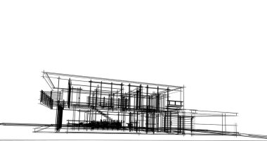 soyut mimari duvar kağıdı tasarımı, dijital konsept arkaplan