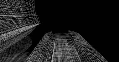 soyut mimari duvar kağıdı tasarımı, dijital konsept arkaplan