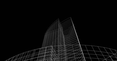 soyut mimari duvar kağıdı tasarımı, dijital konsept arkaplan