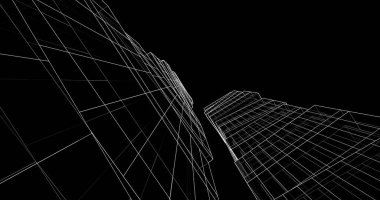 soyut mimari duvar kağıdı tasarımı, dijital konsept arkaplan