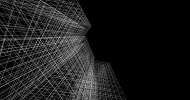 soyut mimari duvar kağıdı tasarımı, dijital konsept arkaplan