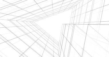 soyut mimari duvar kağıdı tasarımı, dijital konsept arkaplan