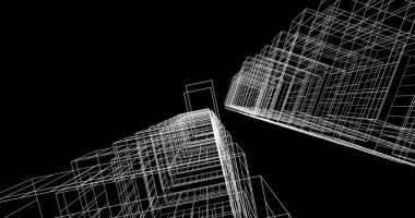 soyut mimari duvar kağıdı tasarımı, dijital konsept arkaplan