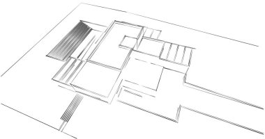 soyut mimari duvar kağıdı tasarımı, dijital konsept arkaplan