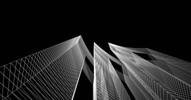 soyut mimari duvar kağıdı tasarımı, dijital konsept arkaplan
