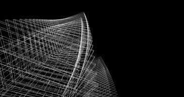 soyut mimari duvar kağıdı tasarımı, dijital konsept arkaplan