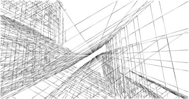 soyut mimari duvar kağıdı tasarımı, dijital konsept arkaplan