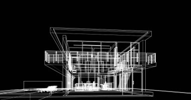 soyut mimari duvar kağıdı tasarımı, dijital konsept arkaplan
